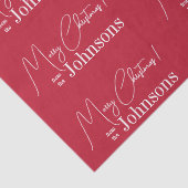 Kerst Modern Vrolijk Kerstfeest Familie Rood Tissuepapier (Detail)