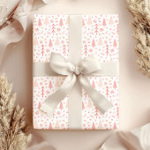 Kerst Modern Winter Patroon Inpakpapier Vel