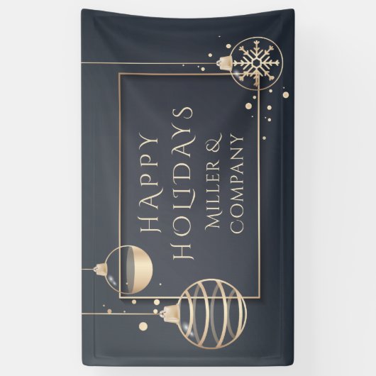 Kerst Moderne Chic Zakelijke Kerstmis Spandoek (Verticaal)