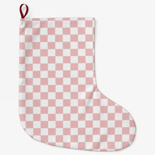 Kerst Moderne Minimaal Baby Roze Schaakbord Grote Kerstsok