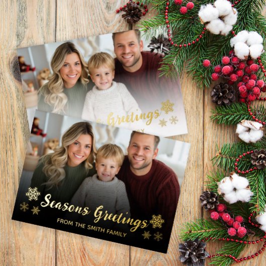 Kerst Moderne Minimale foto Folie Uitnodiging