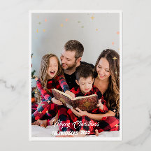 Kerst moderne minimale foto script sterkaart