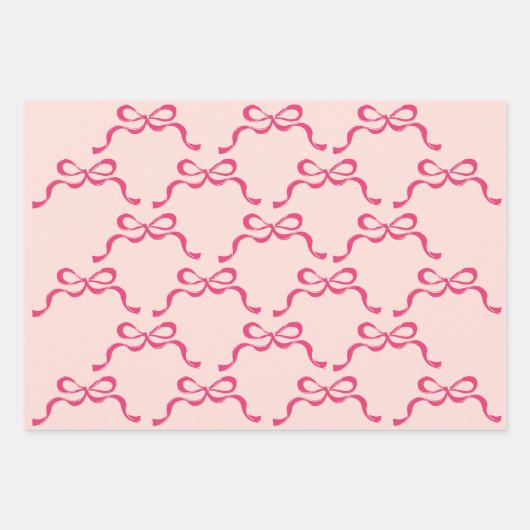 Kerst Moderne Roze Vakantie Bogen Inpakpapier Vel (Voorkant 2)