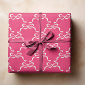 Kerst Moderne Roze Vakantie Bogen Inpakpapier Vel