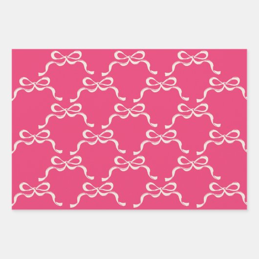 Kerst Moderne Roze Vakantie Bogen Inpakpapier Vel (Voorkant 2)