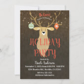 Kerst Moderne Rustieke Winter Herten Vakantiefeest Kaart (Voorkant)