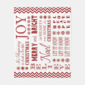 Kerst moderne typografie deken (Voorkant)