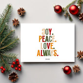 Kerst Moderne Typografie Schattigee Familiefoto Feestdagenkaart