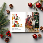 Kerst Moderne Typografie Schattigee Familiefoto Feestdagenkaart