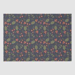 Kerst Moderne Vakantie Holly Botanical Tissuepapier