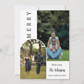 Kerst Moderne Vrolijke Foto Gepersonaliseerd Kaart (Voorkant)