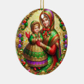 Kerst ~ Moeder en kind 19e eeuw ~ Keramisch Ornament (Rechts)