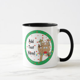 Kerst Mok 11 oz. Rendieren personaliseren