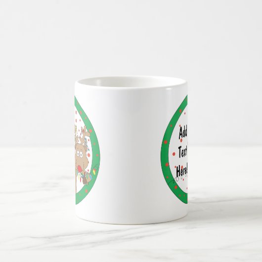 Kerst Mok 11 oz. Rendieren personaliseren (Center)