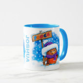 Kerst mok aangepaste naam Peace Robin (Voorkant rechts)