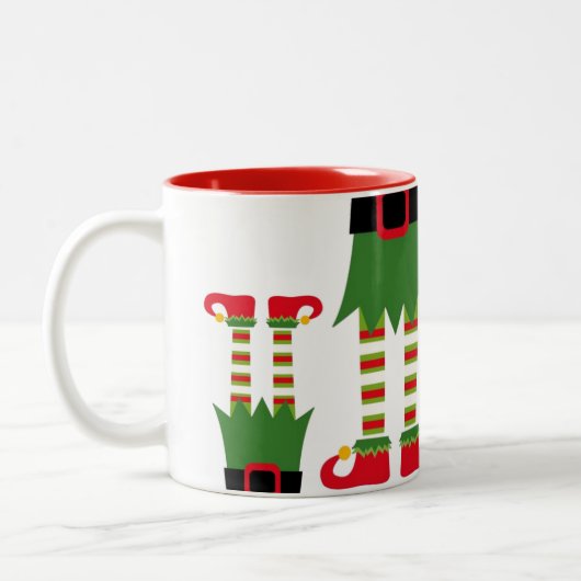 Kerst Mok-Elf Tweekleurige Koffiemok (Links)