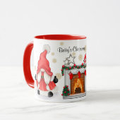 Kerst mok - Gnome & Kerstboom. bewerkbaar (Voorkant links)