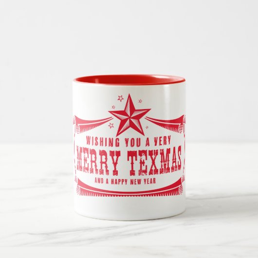 Kerst-Mok in Texas Tweekleurige Koffiemok (Center)