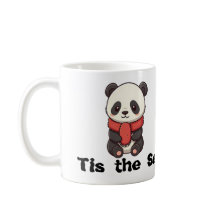 Kerst mok ontwerp met leuke panda