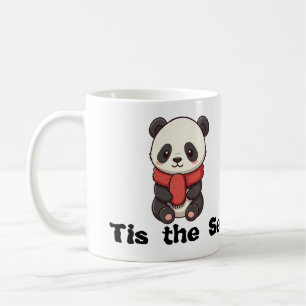 Kerst mok ontwerp met leuke panda