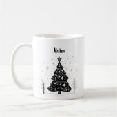 Kerst Mok Pas getrouwd Paar Vriend Camping Wit (Links)