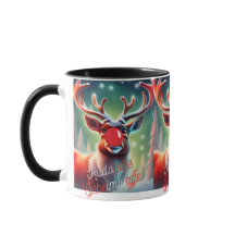 Kerst Mok -Reeindeer Rudolph-