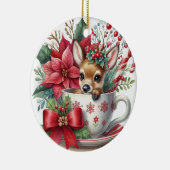 Kerst Mok rendieren 7 Keramisch Ornament (Rechts)