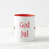 Kerst Mok-Sneeuwman-God Jul /Vrolijk Kerstfeest Mok (Midden)