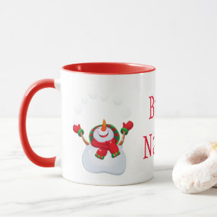 Kerst Mok-Snowman-Buon Natale/Vrolijk Kerstfeest Mok