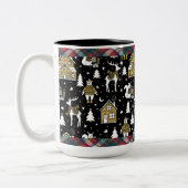 Kerst mokken/kopjes|kerstcadeaus/feestelijke mokke tweekleurige koffiemok (Links)