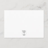 Kerst Monogram Bruiloft Receptie Informatiekaartje (Achterkant)