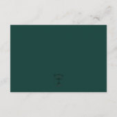 Kerst Monogram Bruiloft Receptie Informatiekaartje (Achterkant)