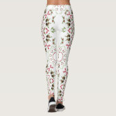Kerst Monogram groen gebladerte Holly bessen Leggings (Achterkant)