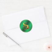 Kerst Monogram Groene Faux Folie Sticker (Envelop)