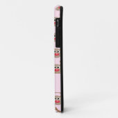 Kerst Monogram Roze Schattige rendierpatroon Case-Mate iPhone Case (Achterkant/links)