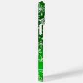 Kerst Monogrammed Groen Wit Sneeuwvlokken Case-Mate iPhone Case (Achterkant / Rechts)