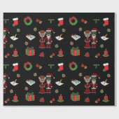 Kerst monster inpakpapier (Vlak)