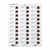 Kerst Mooi Bruin Paard & Krans Etiket (Full Sheet)