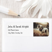 Kerst Mooi Bruin Paard & Krans Etiket (Insitu)