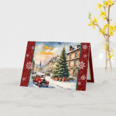 Kerst Mooi Feestelijk Modern Collectie Kaart (Gele Bloem)