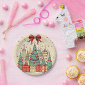 Kerst mooi  papieren bordje (Feest)