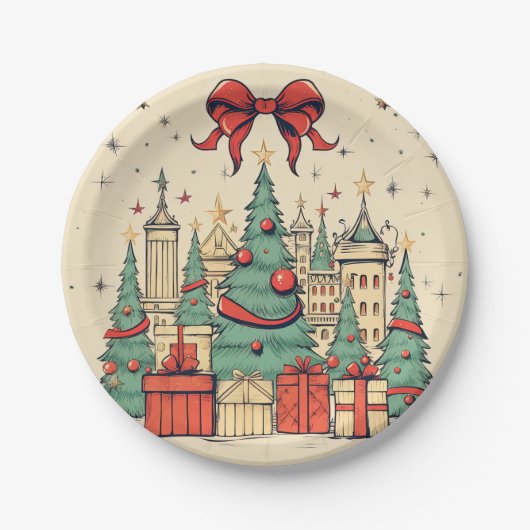 Kerst mooi  papieren bordje (Voorkant)