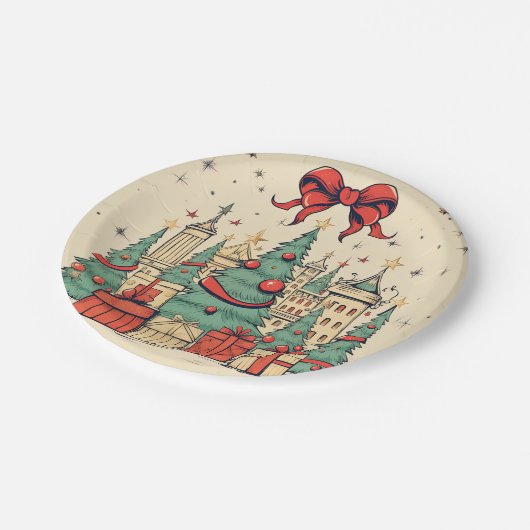 Kerst mooi  papieren bordje (Gekanteld)