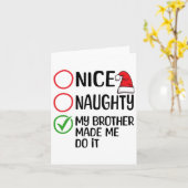 Kerst mooi stout mijn broer liet me het doen XM Kaart (Gele Bloem)