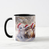 Kerst Mooie Dieren Vakantie Mok (Links)