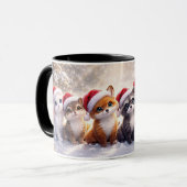 Kerst Mooie Dieren Vakantie Mok (Voorkant links)