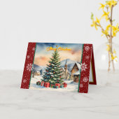 Kerst Mooie feestelijke oude Collectie Kaart (Gele Bloem)