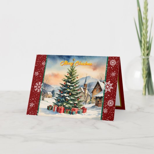 Kerst Mooie feestelijke oude Collectie Kaart (Voorkant)