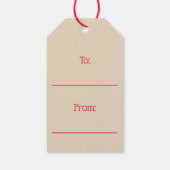 Kerst Mooie Hond Cadeautags Cadeaulabel (Achterkant)