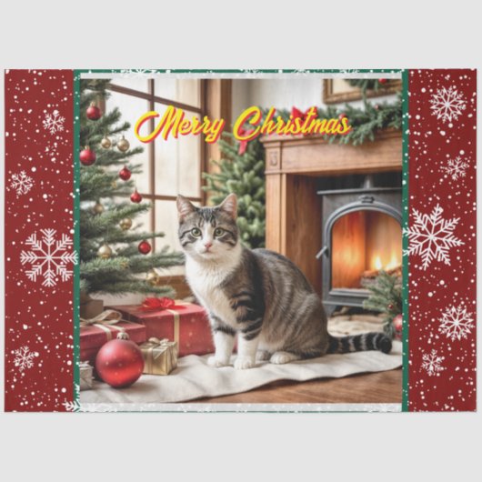 Kerst Mooie vakantie Oud Collectie Tissuepapier (Voorkant)